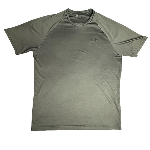 Under Armour Men's Tech Vent Short Sleeve T-Shirt Dri Fit Olive Green Large - Picture 1 of 8